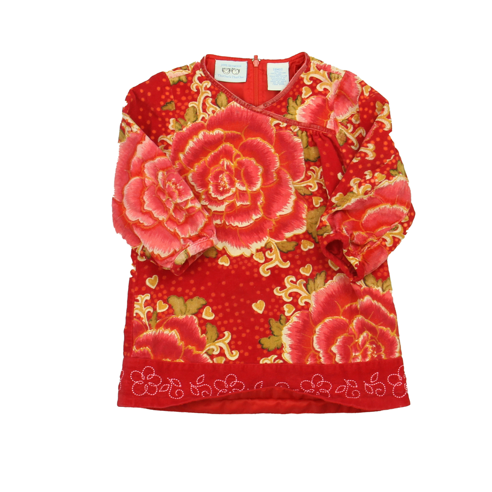 Jane Seymour Girls Red Floral Dress size: 18 Months